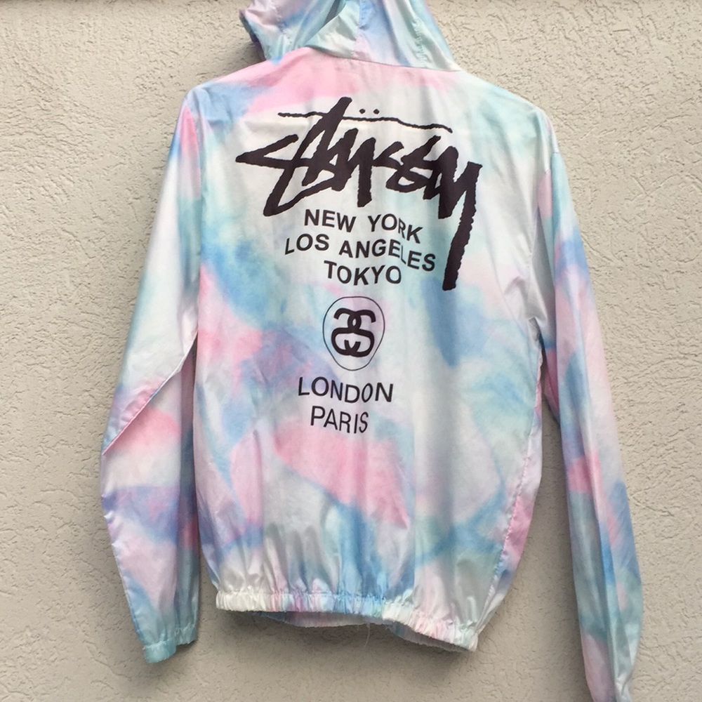 Stussy Tie-Dye Hooded Windbreaker Jacket